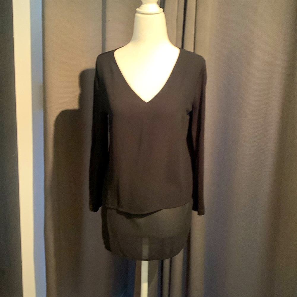 Michael Kors v neck mix material blouse. Worm and washed once. Small petite.